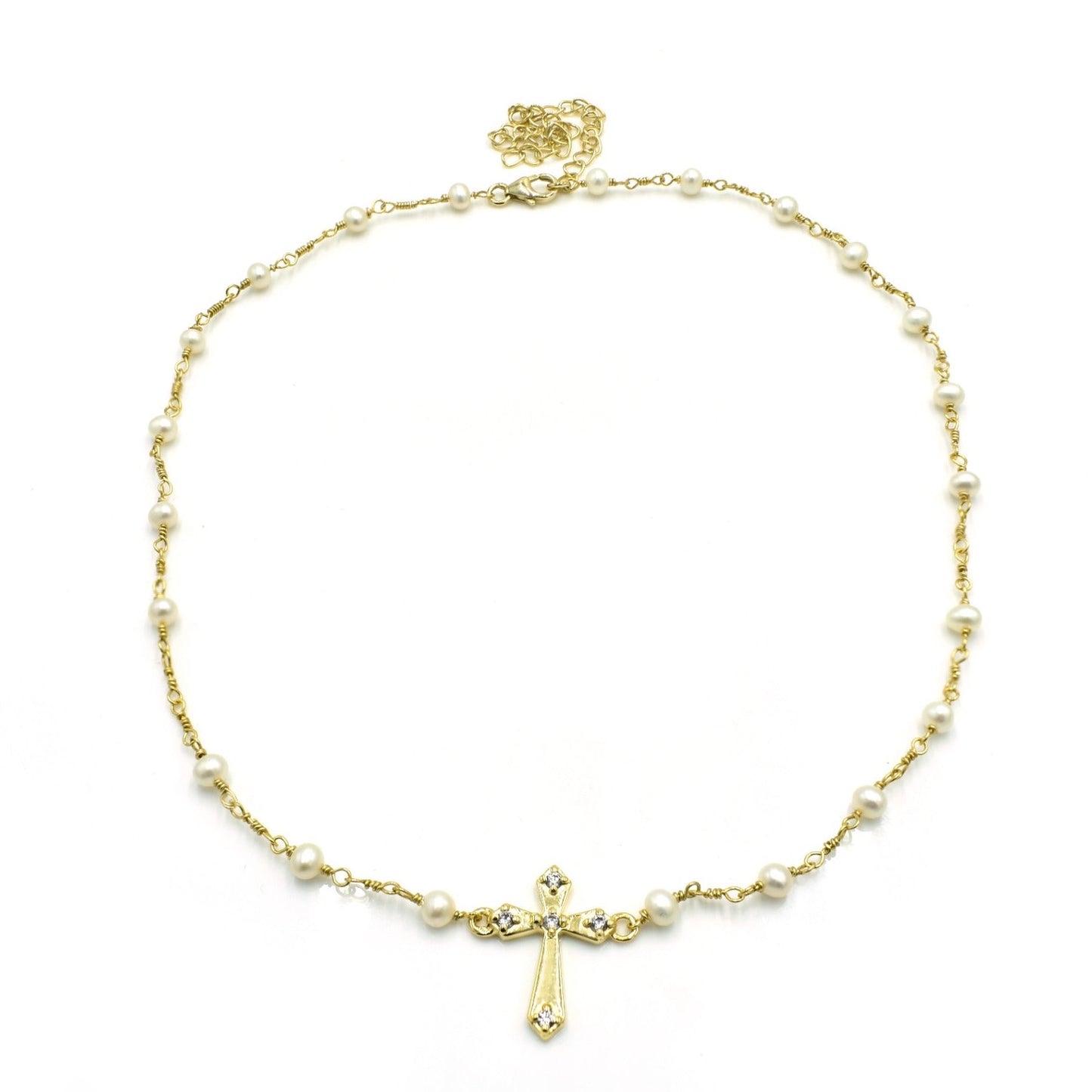 Beaded Cross Necklace