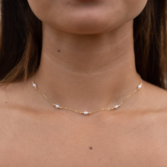 Spacin' Out Pearl Necklace